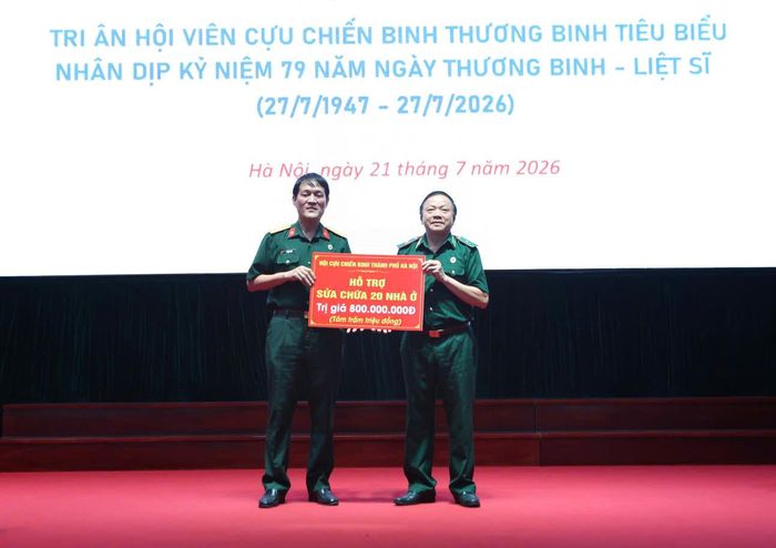 Hội CCB thành phố triển khai Đề án 03 "Đoàn kết giúp nhau xóa đói, giảm nghèo", hỗ trợ sửa chữa 20 căn nhà. Ảnh: Thanh Hải