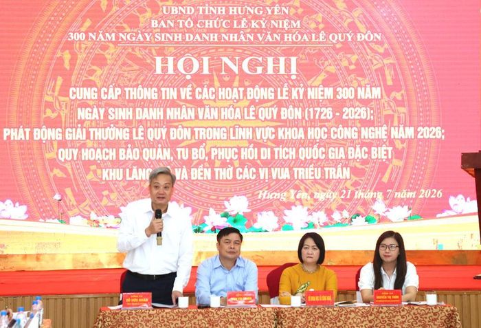 Giám đốc Sở VHTTDL thông tin liên quan đến chuỗi hoạt động kỷ niệm 300 năm Ngày sinh Danh nhân văn hóa Lê Quý Đôn