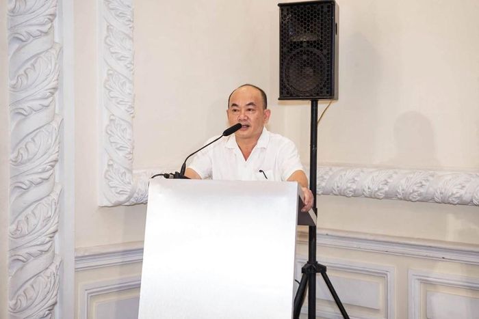 Ông Lê Hồng Sơn, Giám đốc Trung tâm Nghệ thuật TP.HCM phát biểu