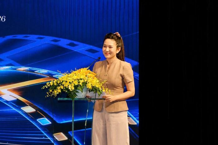Bà Nguyễn Thị Thanh Thúy, Phó Giám đốc Sở VHTT TP.HCM phát biểu tại buổi lễ
