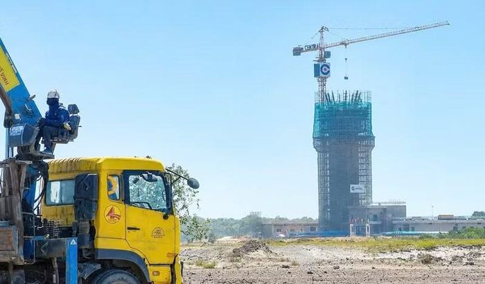 Khẩn trương thi công Cảng hàng không Quảng Trị ở phía nam tỉnh Quảng Trị.