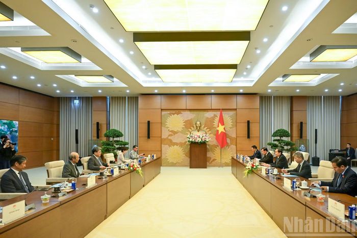Quang cảnh cuộc tiếp tại Nhà Quốc hội. (Ảnh: DUY LINH)