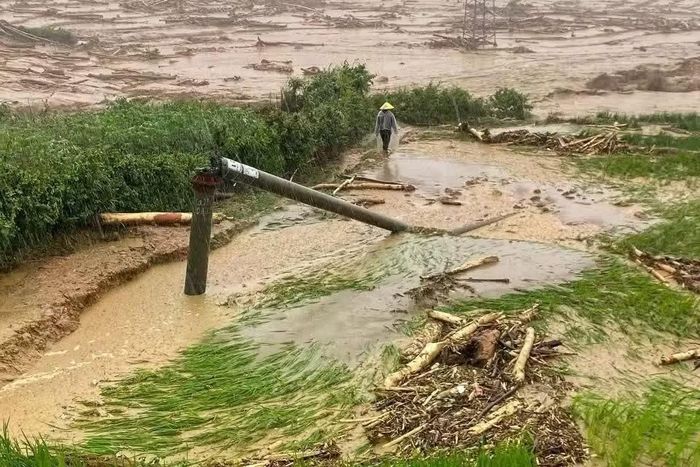 Mưa lũ gây thiệt hại nặng nề ở Lai Châu. Ảnh: Tiền Phong.