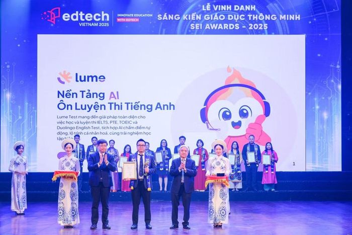 Nền tảng Lume đạt Giải thưởng “Sáng tạo Giáo dục của Năm” tại SEI Awards 2025.