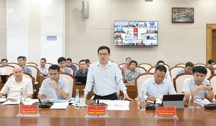 Thứ trưởng Bộ Công Thương - Trương Thanh Hoài phát biểu kết luận tại buổi làm việc