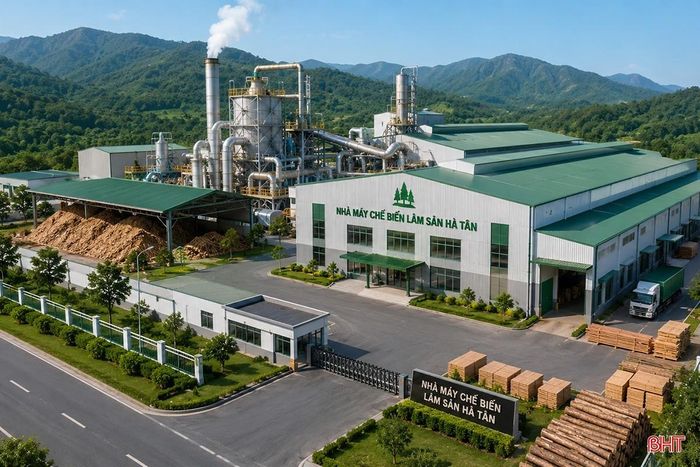  Dự án Nhà máy chế biến lâm sản Hà Tân do Công ty CP Sinh khối Hà Tĩnh làm chủ đầu tư, với tổng nguồn vốn 188,18 tỷ đồng. Nhà máy có thời hạn hoạt động 50 năm và dự kiến hoàn thành, đưa vào vận hành trong vòng 24 tháng kể từ thời điểm được giao đất, cho thuê đất. Trong ảnh: Phối cảnh minh họa Nhà máy chế biến lâm sản Hà Tân (nguồn ảnh: Ban Quản lý Khu kinh tế tỉnh Hà Tĩnh). 