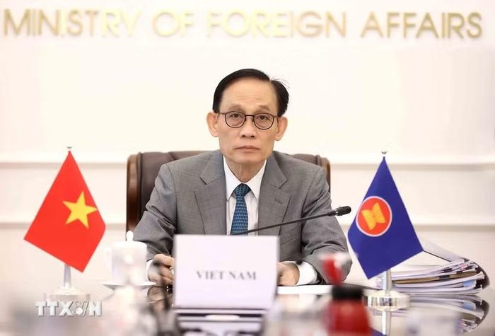 Ủy viên Bộ Chính trị, Bộ trưởng Ngoại giao Lê Hoài Trung. (Ảnh: An Đăng/TTXVN)