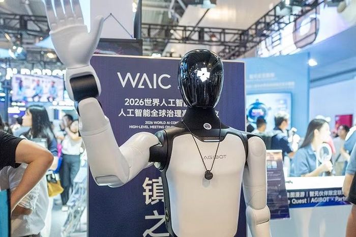 Robot A3 Ultra của AgiBot được bình chọn là "Báu vật của triển lãm". Ảnh: Peopledaily.
