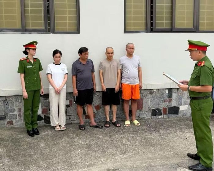 Các bị can trong vụ án. Ảnh: Công an tỉnh Thanh Hóa.