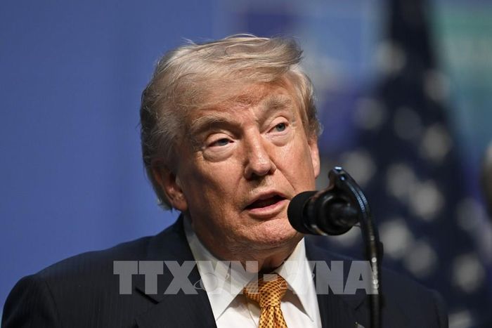 Tổng thống Mỹ Donald Trump phát biểu trong cuộc họp báo tại Ankara, Thổ Nhĩ Kỳ ngày 8/7/2026. Ảnh: AA/TTXVN phát