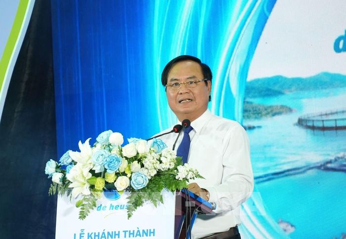 Thứ trưởng Bộ Nông nghiệp và Môi trường Võ Văn Hưng phát biểu tại lễ khánh thành. Ảnh: Phạm Minh Tuấn - TTXVN