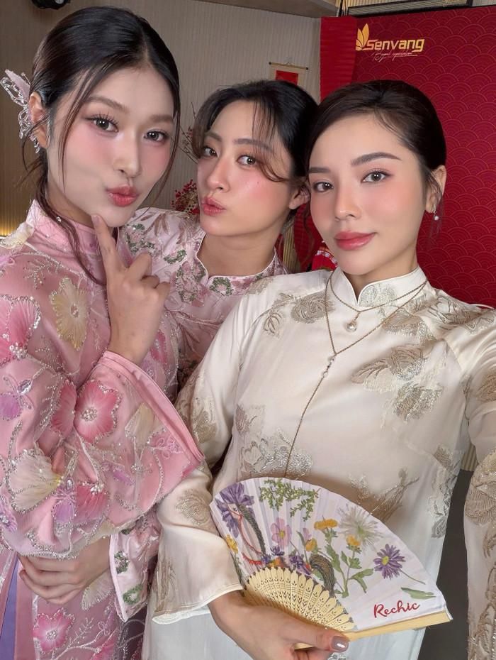 Kỳ Duyên, Thiên Ân và Lương Thùy Linh hé lộ khoảnh khắc thân mật ngoài đời. (Nguồn: Instagram nhân vật)
