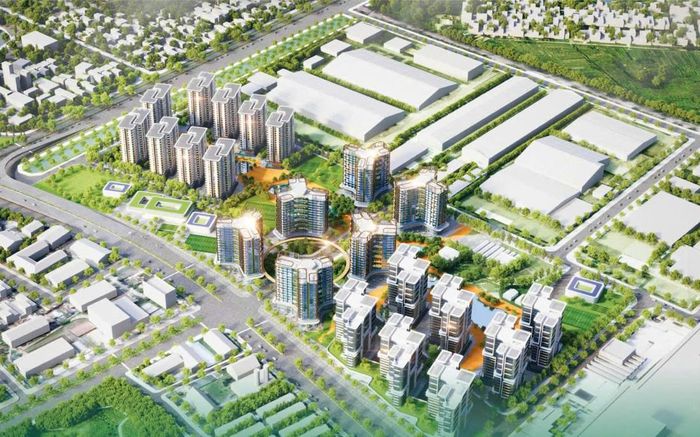 Phối cảnh một khu nhà ở xã hội tại Hà Nội