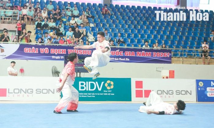 Các VĐV thi đấu chung kết ở nội dung Taolu sáng 22/7.