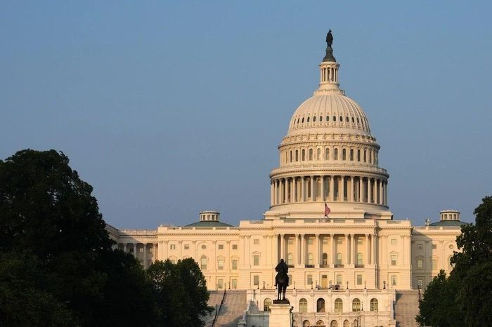 Quang cảnh mái vòm của Tòa nhà Quốc hội Mỹ (Điện Capitol) trên đồi Capitol ở Washington, D.C., Mỹ. Ảnh: Reuters