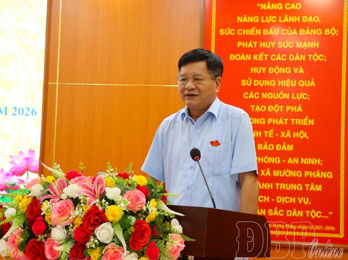 Phó Bí thư Thường trực Tỉnh ủy, Chủ tịch HĐND tỉnh Lê Thành Đô kết luận hội nghị.