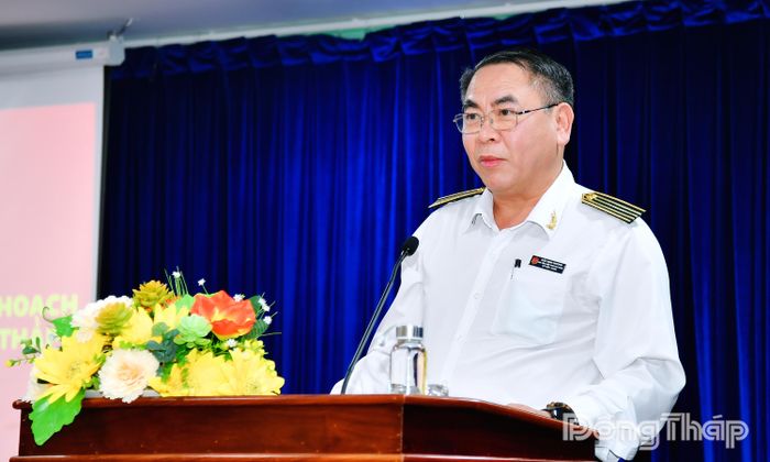 Đồng chí Trần Minh Khương, Phó Tổng Kiểm toán Nhà nước phát biểu tại hội nghị.