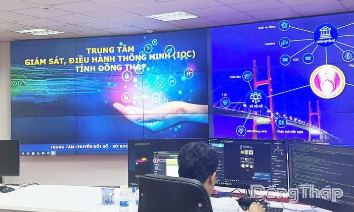 Trung tâm giám sát điều hành thông minh tỉnh Đồng Tháp.