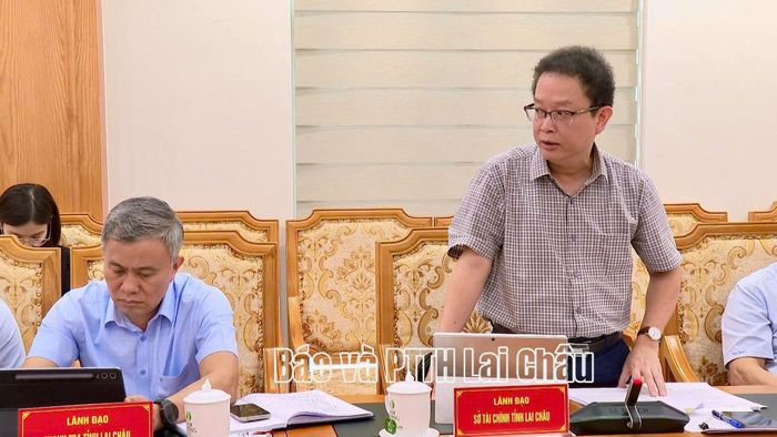 Phó Giám đốc Sở Tài chính Bùi Phi Hùng tham gia ý kiến tại phiên họp.