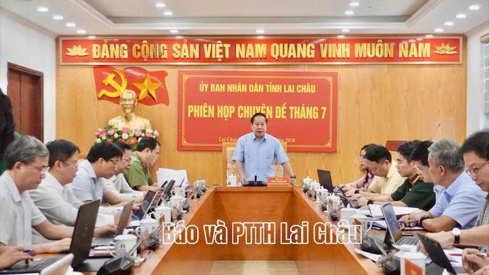 Đồng chí Tống Thanh Hải - Phó Chủ tịch Thường trực UBND tỉnh phát biểu kết luận phiên họp.