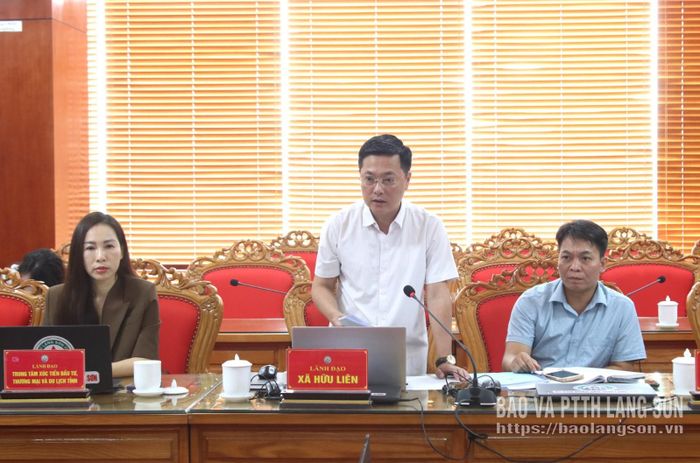 Lãnh đạo UBND xã Hữu Liên báo cáo kết quả triển khai thực hiện các dự án thuộc Đề án phát triển du lịch cộng đồng xã Hữu Liên giai đoạn 2026 - 2027