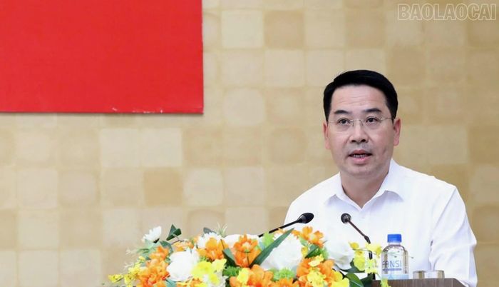  Đồng chí Nguyễn Tuấn Anh - Phó Bí thư Tỉnh ủy, Chủ tịch UBND tỉnh phát biểu khai mạc phiên họp. 