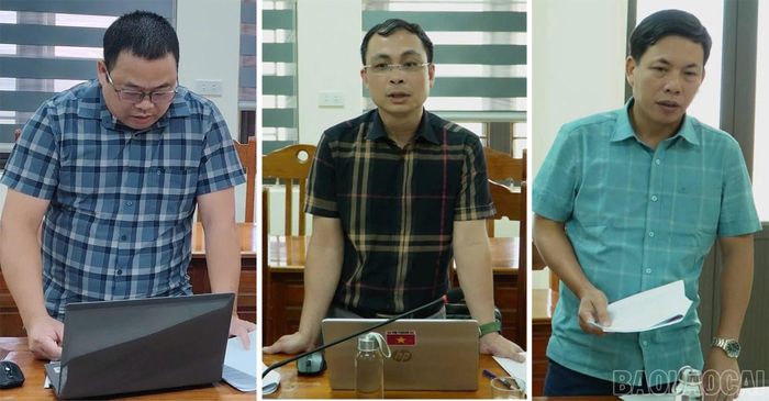 Các thành viên đoàn giám sát tham gia phát biểu ý kiến thảo luận, đánh giá quá trình vận hành mô hình chính quyền địa phương 2 cấp tại địa phương.
