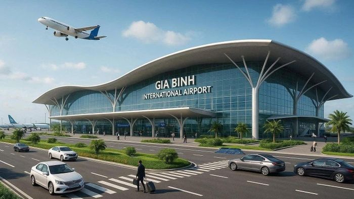 Phối cảnh Cảng hàng không quốc tế Gia Bình sau khi hoàn thiện, sẽ là siêu sân bay lớn nhất miền Bắc. Ảnh minh họa