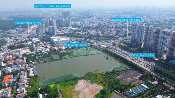 Vị trí ga Thủ Thiêm, nơi có nhiều tuyến đường sắt đi qua. (Ảnh tư liệu: Hải Quân).