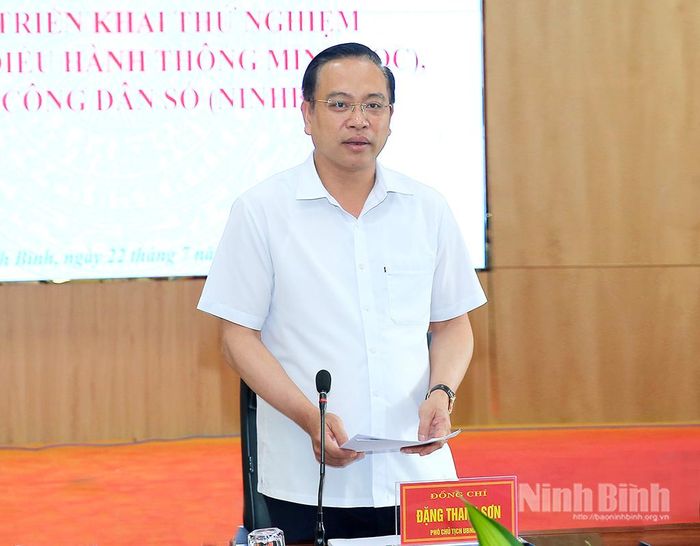 Đồng chí Phó Chủ tịch UBND tỉnh Đặng Thanh Sơn phát biểu kết luận hội nghị.
