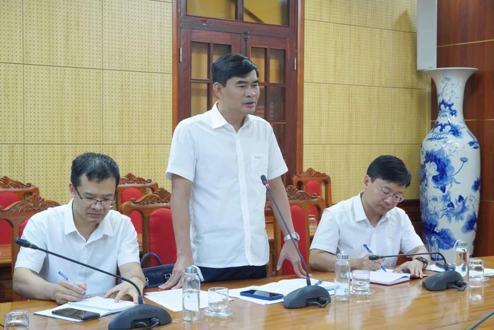 Đại diện lãnh đạo Sở Tài chính phát biểu tại buổi làm việc - Ảnh: H.L