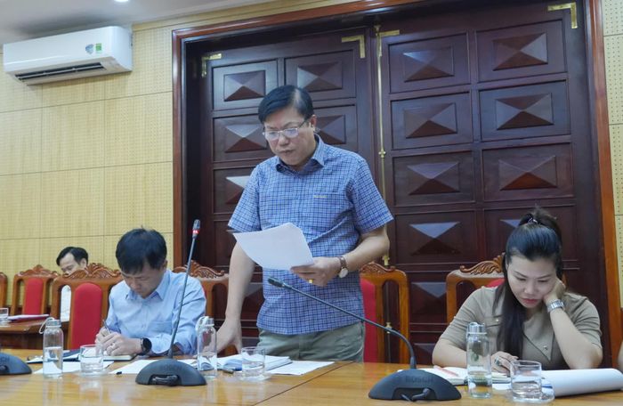 Đại diện lãnh đạo Sở Văn hóa, Thể thao và Du lịch phát biểu tại buổi làm việc - Ảnh: H.L