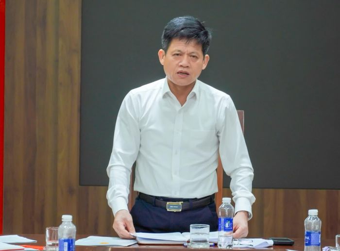 Đồng chí Lê Văn Bảo, Phó Chủ tịch UBND tỉnh phát biểu kết luận tại buổi làm việc - Ảnh: N.H