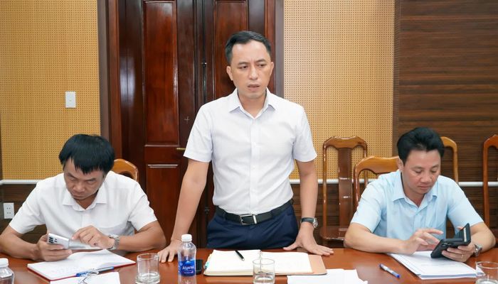 Đại diện lãnh đạo Sở Nông nghiệp và Môi trường tham gia ý kiến tại buổi làm việc - Ảnh: N.H