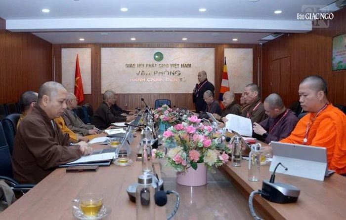Quang cảnh buổi làm việc tại Văn phòng II Trung ương GHPGVN