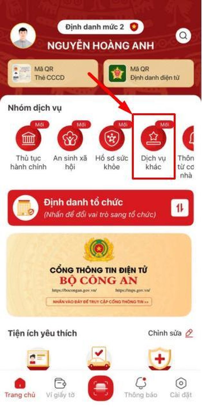 Bộ Công an vừa cập nhật mục "Kết nối thân nhân liệt sĩ" trên VNeID. Ảnh: C06