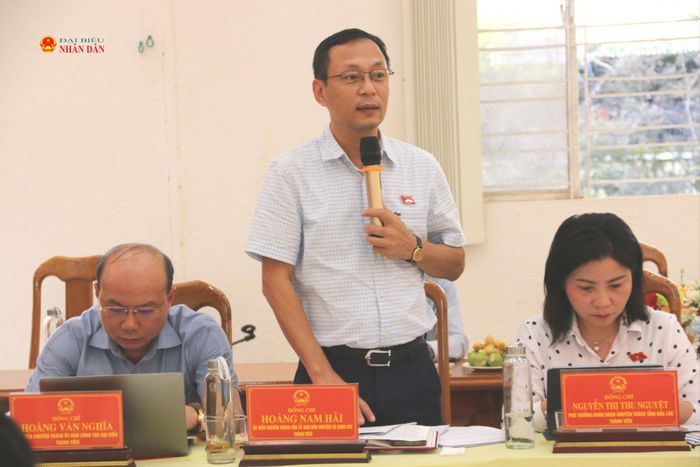 ĐBQH hoạt động chuyên trách tại Ủy ban Dân nguyện và Giám sát Hoàng Nam Hải phát biểu