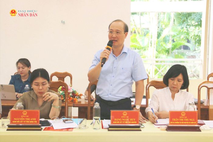 Giám đốc sở Y tế Thái Nguyên Đặng Ngọc Huy phát biểu
