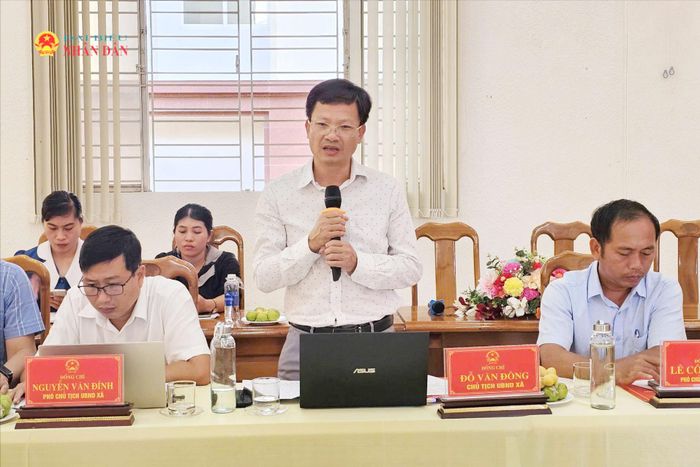Chủ tịch UBND xã Ia Grai Đỗ Văn Đông phát biểu