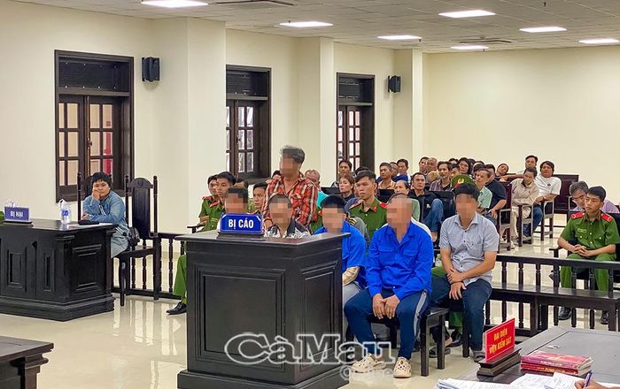 Các bị cáo tại phiên tòa.