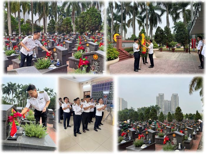 KTNN khu vực I dâng hương tại Nghĩa trang Liệt sỹ Nhổn, TP. Hà Nội. Ảnh: CTV