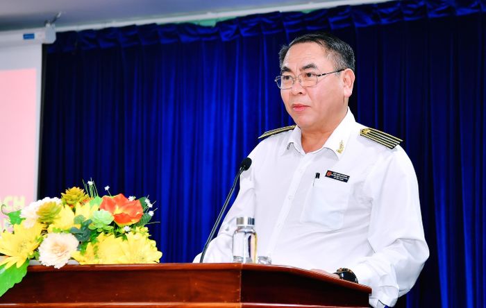 Phó Tổng Kiểm toán nhà nước Trần Minh Khương phát biểu tại Hội nghị.