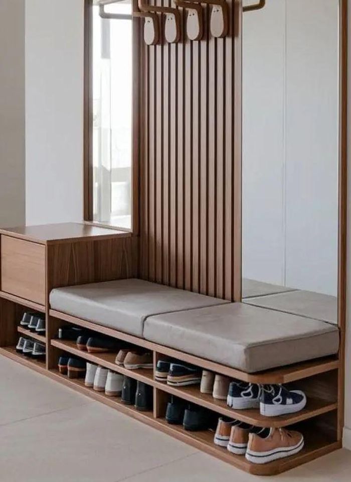 Tủ giày quá cao khiến không gian trở nên nặng nề. Ảnh minh họa