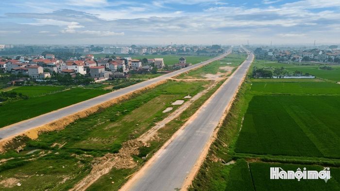Dự án đường Vành đai 4 - Vùng Thủ đô, đoạn phía Bắc Hà Nội. Ảnh: Quang Thái