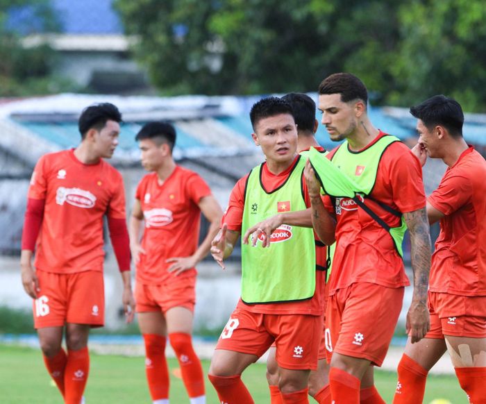Tuyển Việt Nam tăng tốc hoàn thiện chiến thuật trước trận ra quân gặp Timor Lest. Ảnh: VFF