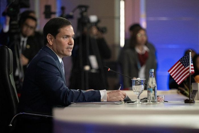  Ngoại trưởng Mỹ Marco Rubio phát biểu tại Hội nghị Bộ trưởng Ngoại giao ASEAN ở Pasay, Manila, Philippines, ngày 22/7. Ảnh: Reuters. 