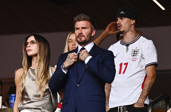  Gia đình Beckham có mặt trên khán đài, theo dõi một số trận đấu đáng chú ý trong khuôn khổ World Cup. Ảnh: Dylan Martinez/Reuters. 