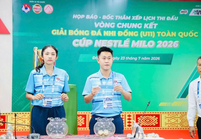 Ban tổ chức tiến hành bốc thăm chia bảng Vòng chung kết Giải U11 toàn quốc 2026