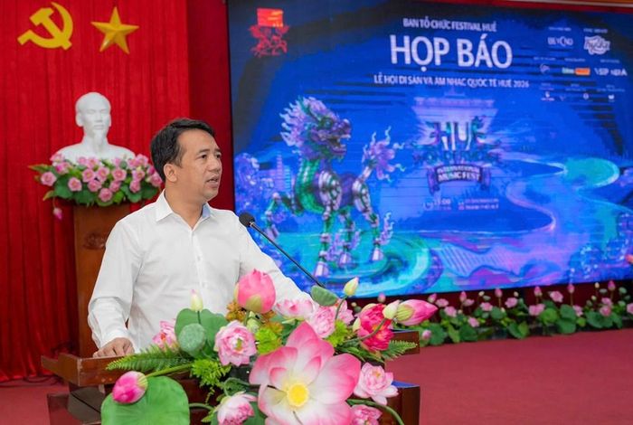 Ông Trần Hữu Thùy Giang, Phó Chủ tịch UBND TP. Huế, Trưởng Ban Tổ chức Festival Huế 2026 cho biết Huế Wonderverse Music Fest được tổ chức từ nguồn xã hội hóa. Ảnh: ĐH