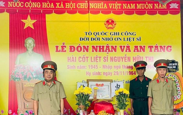 Đưa liệt sĩ trở về quê hương sau hơn 60 năm xa cách